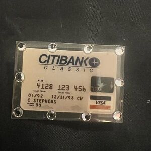 Citibank Classic Card Holder with Rhinestones